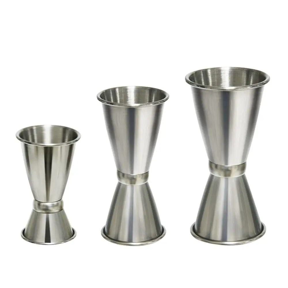 

Stainless Steel Bar Wine Cocktail Shaker Jigger Single Double Shot Drink Mixer Wine Pourers Measurer Cup Bar Tools 3 Size