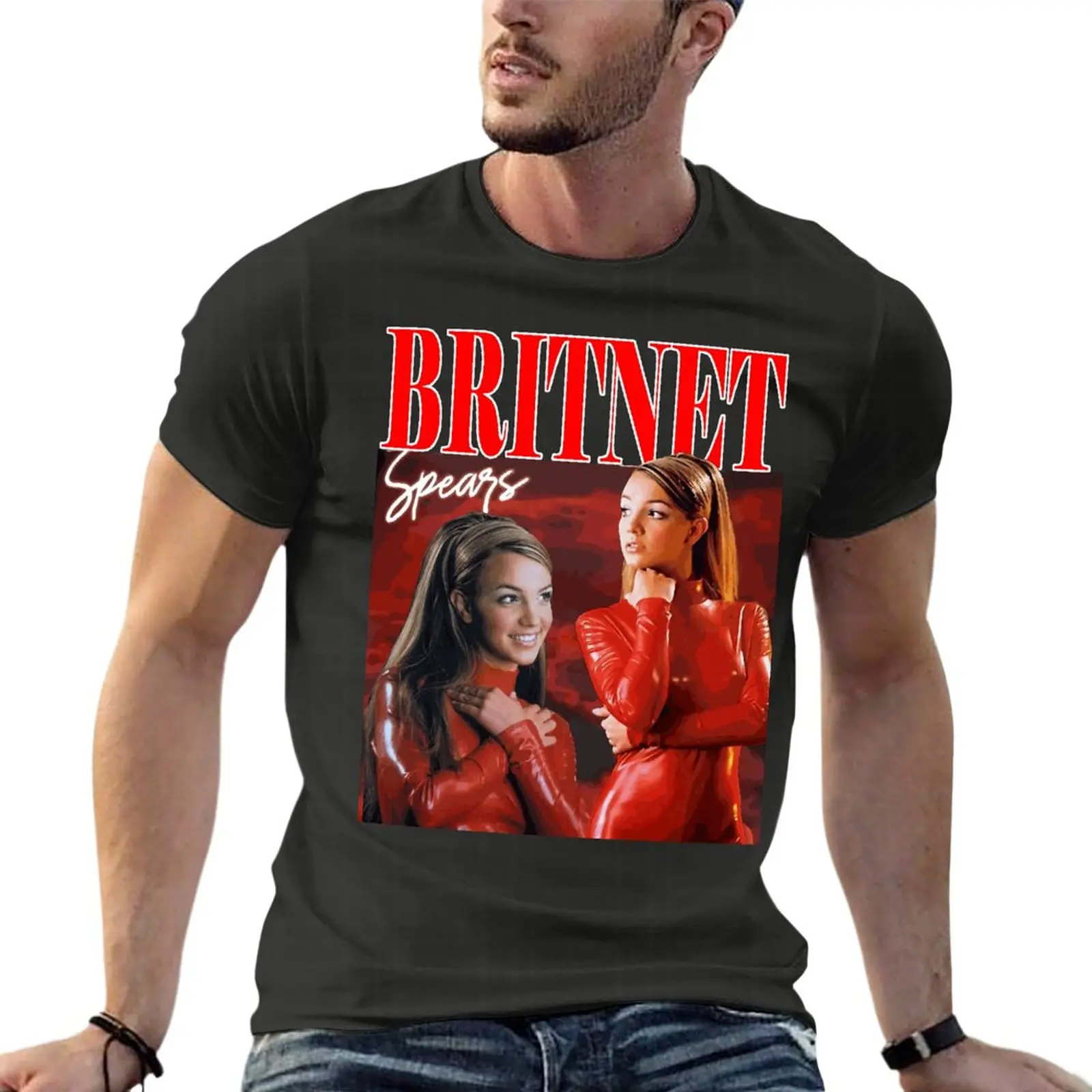 

Britney Spears Hit Me Baby One More Time Oops I Did It Again Oversize Tshirt Brand Mens Clothing 100% Cotton Streetwear Tops Tee