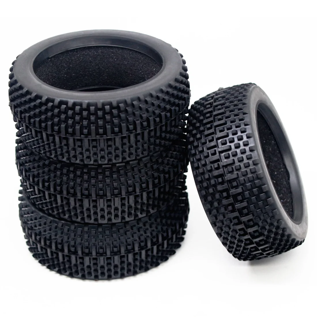 4Pcs 110mm 1/8 RC Off-Road Buggy Car Rubber Tire Tyre for HSP Redcat Losi HPI Kyosho MP9 Hobao Hyper Upgrade Parts - купить по