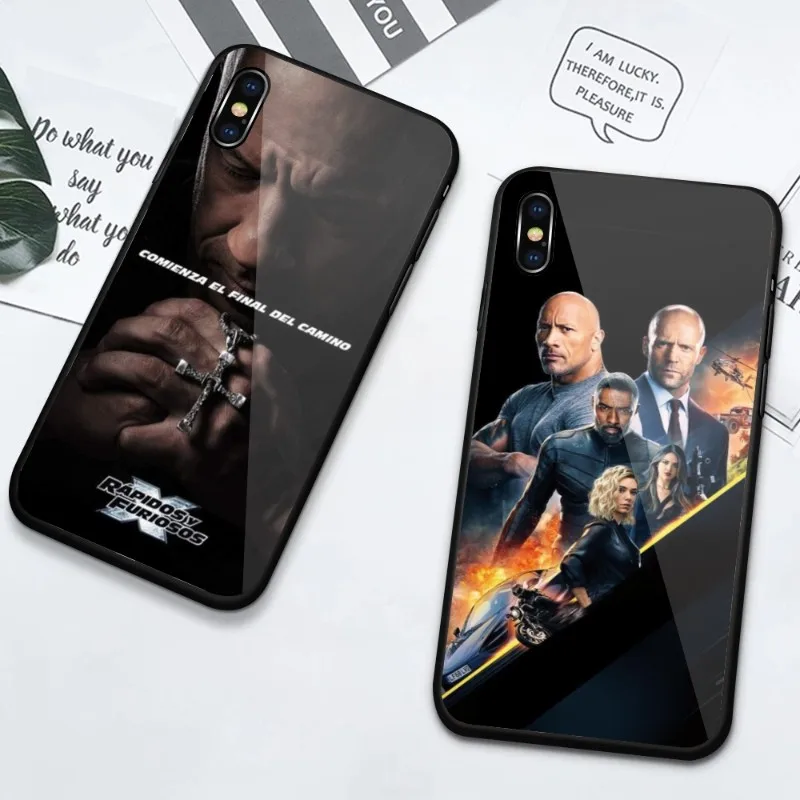 Смарт-чехол Форсаж для iPhone 14 13 12 11 XS X 8 7 6 Plus Mini Pro Max SE 2022 стеклянный чехол телефона