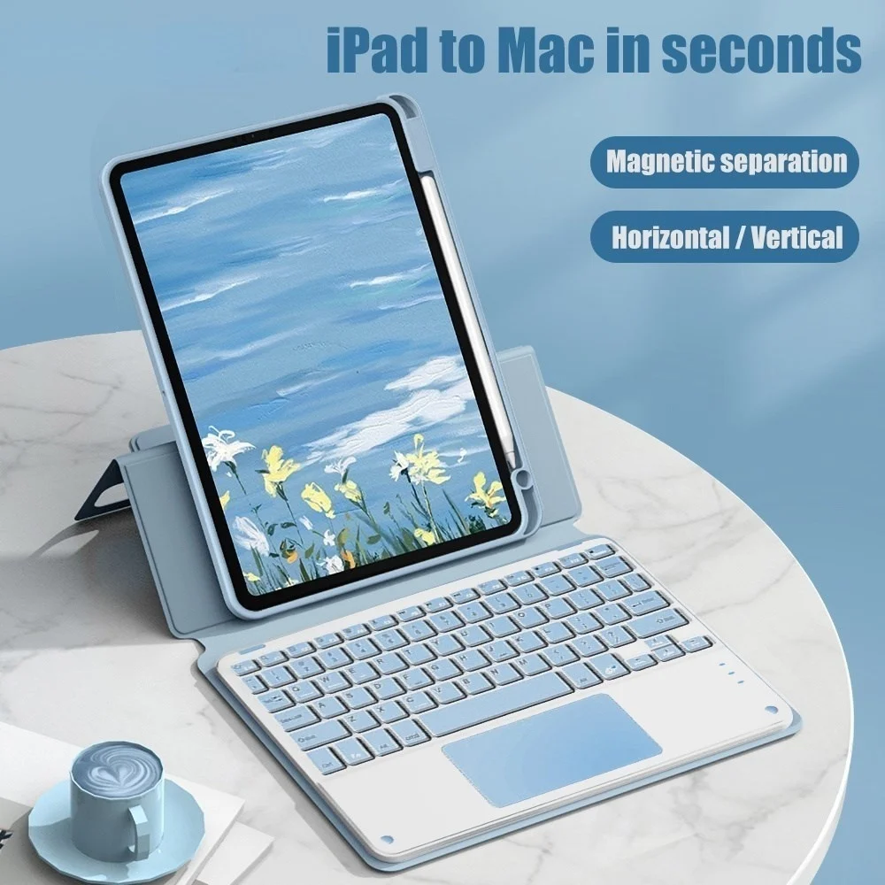 

Чехол для iPad Mini 6 с клавиатурой и мышью для 10,2 7/8/9 2021 Pro 11 Air 5 Air 4 10,9 10,5, магнитный разделительный чехол, чехол