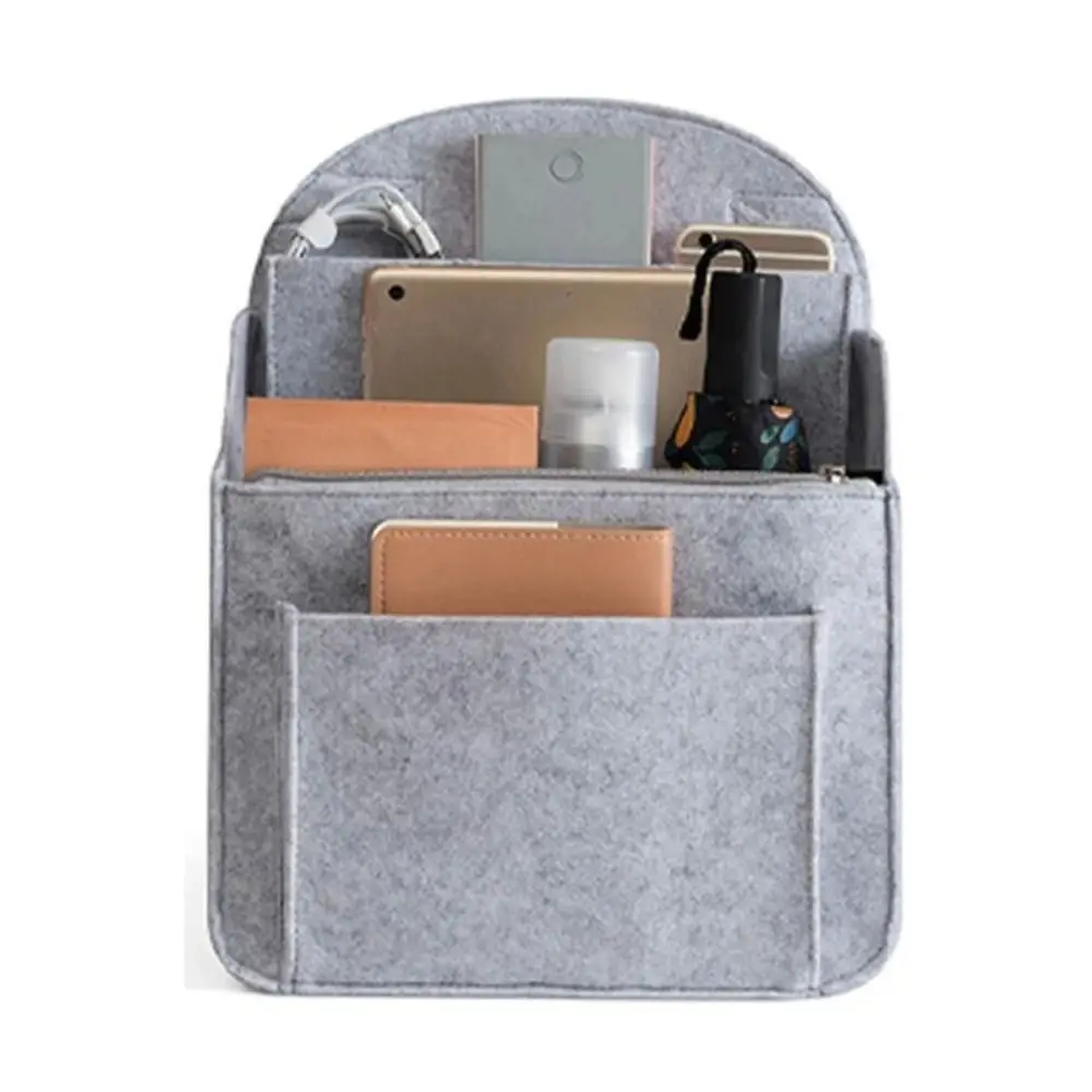 

Портативный рюкзак со вставкой, маленькая сумка, косметичка, органайзер для макияжа, внутренняя дорожная сумка, подходит для различных сумок, разделительная сумка на плечо