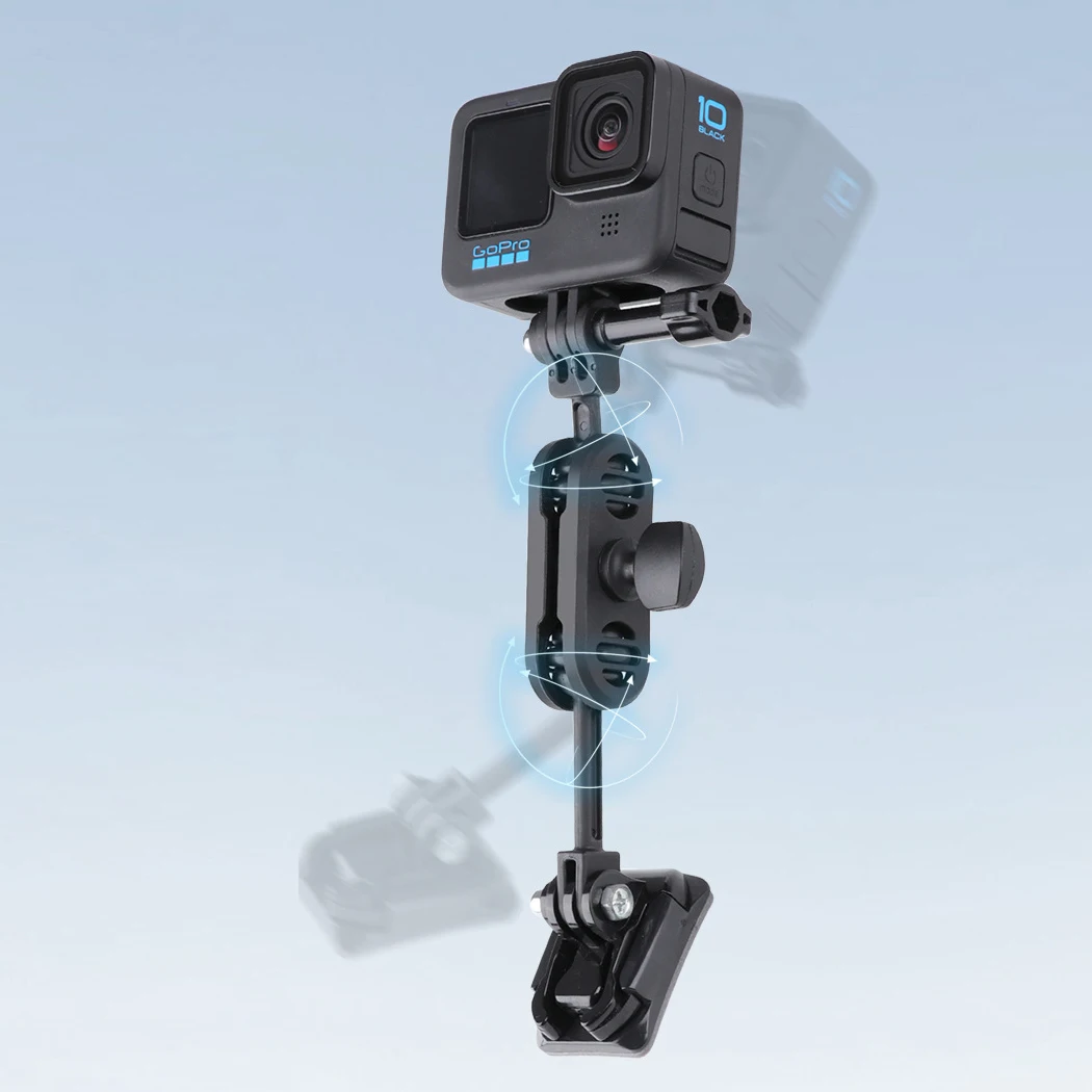 

Motorcycle Gimbal Helmet Chin Bracket for Gopro Hero10/9/8 Dji 360 action Camera