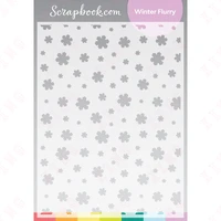 newest festival winter flurry painting scrapbook diy layering stencils coloring embossing album decoration craft reusable molds