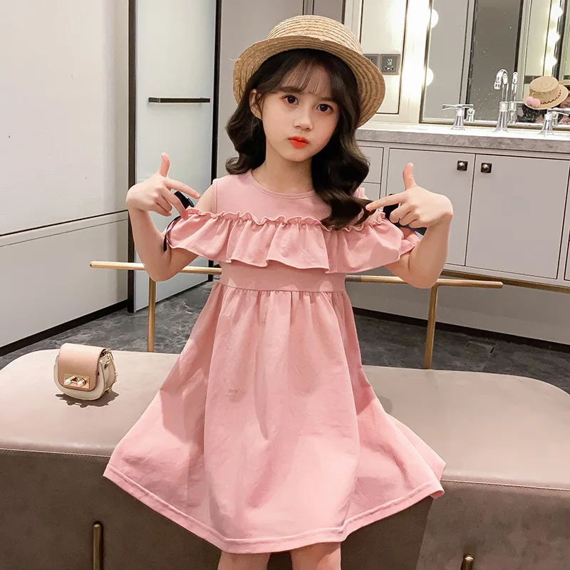 

Child Summer Girl Flower Print Dress Lace Children Party Princess Dress Fashion Teens Girl Clothes 4 6 8 10 12 Ages
