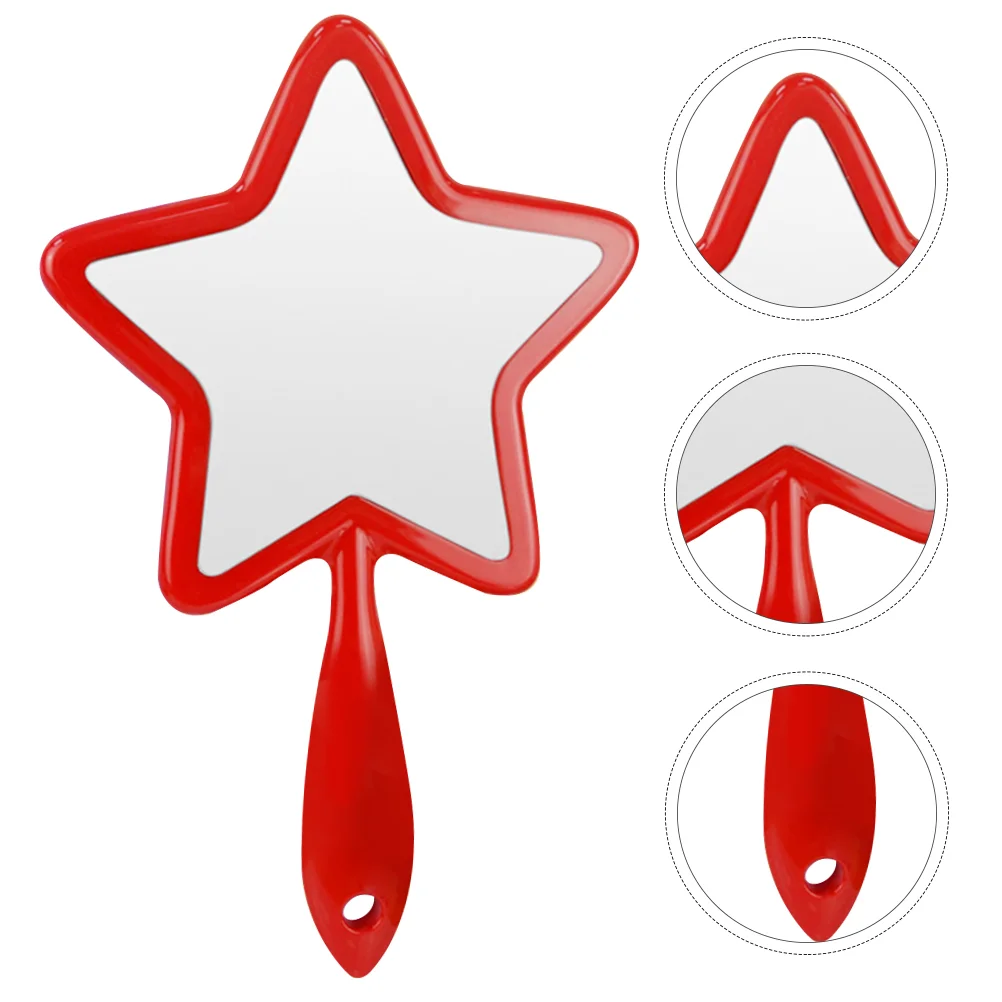 

Mirror Handheld Makeup Hand Travel Portable Handle Star Mirrors Handhold Vanity Shape Female Magnifying Heart Compact Beauty