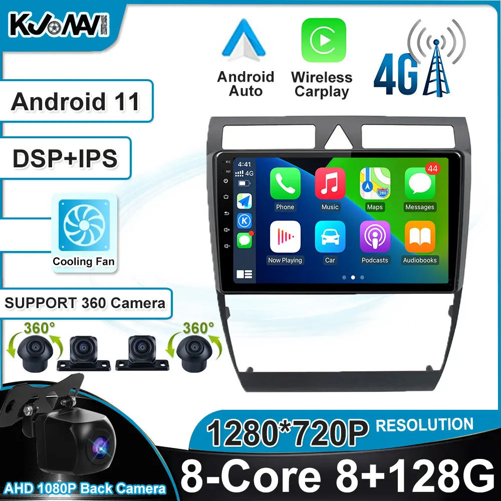 

Android 11 Radio Auto Stereo Player WiFi GPS Navigation For Audi A6 C5 1997 - 2004 S6 2 1999 - 2004 RS6 1 2002 - 2006