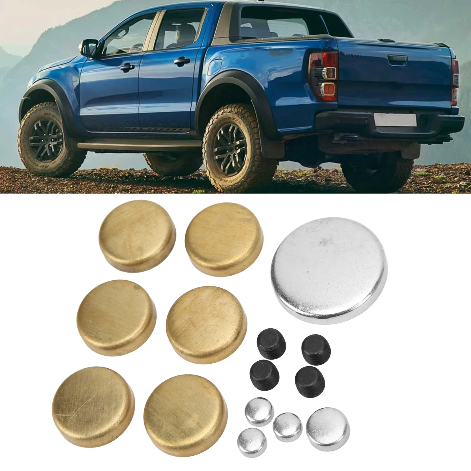 ZK20 Brass Freeze Plug Kit MPE‑108BR Replacement for Ford Small Block 255ci 260ci 289ci 302ci 351ci