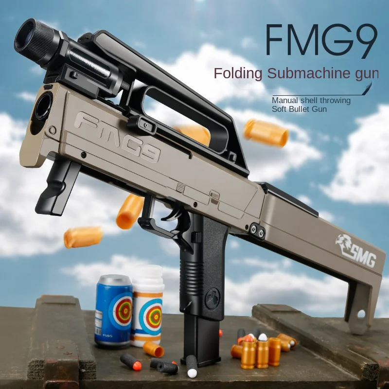 

FMG 9 складной пулемет, игрушечный мягкий пулемет, ручное оружие для страйкбола, пусковое устройство для стрельбы для взрослых, мальчиков, дет...