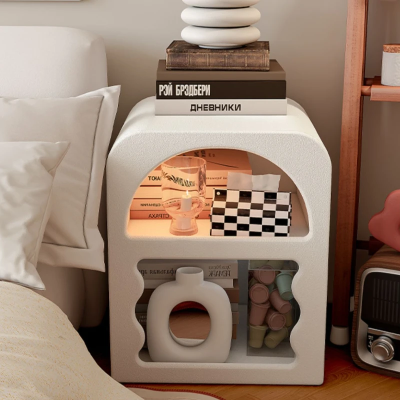 

comfortable Bedside Table Storage cabinet Nordic Cabinet Dining Bedside Table Nightstands Shelves szafka nocna Bedroom furniture