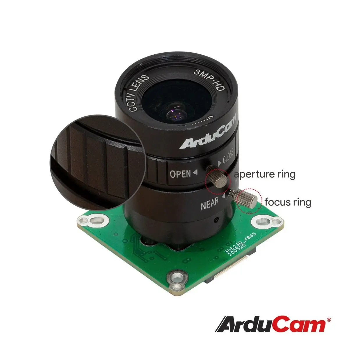 

Arducam High Quality Camera, 12.3MP 1/2.3 Inch IMX477 HQ Camera Module with 6mm CS-Mount Lens for Jetson Nano，Xavier NX