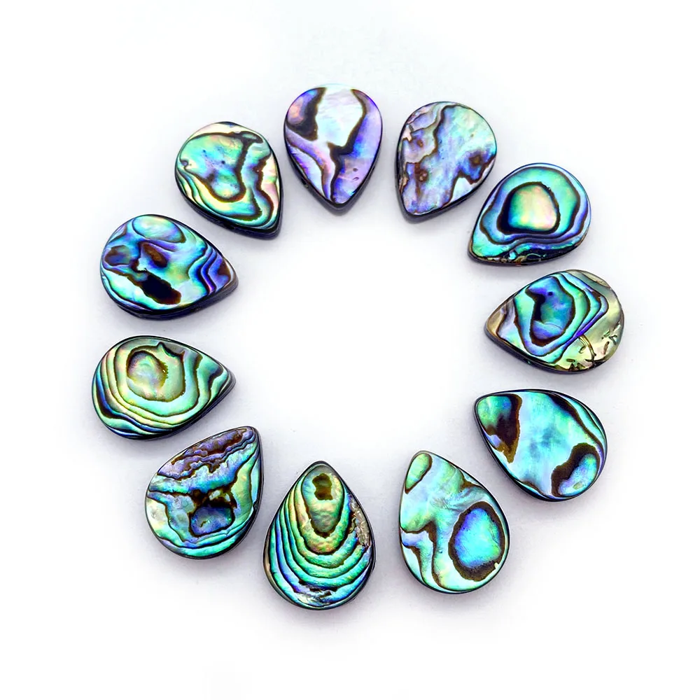 

NaturalAbaloneShellWater Dropt-shapeBeads10*14mm-13*18mm MotherOf Pearl Abalone ShellCharmJewelryDIYBracelet Earring Accessories