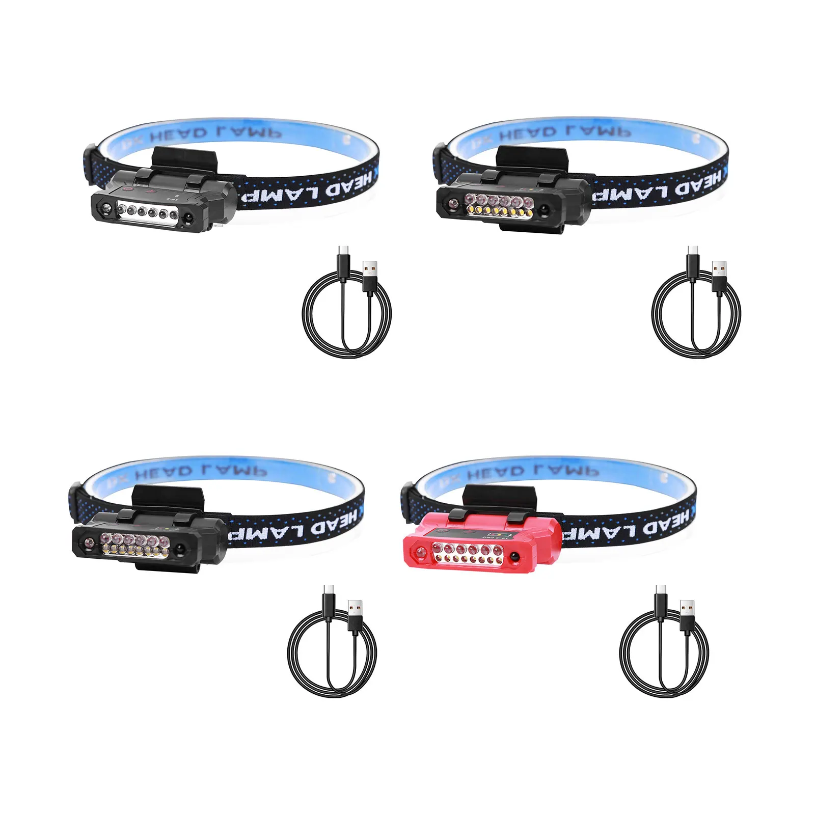 

Clip Headlamp - LED Clip on Cap Lights, Rechargeable, Mini Hands Free Waterproof Hat Light Flashlight for Fishing Camping Hand