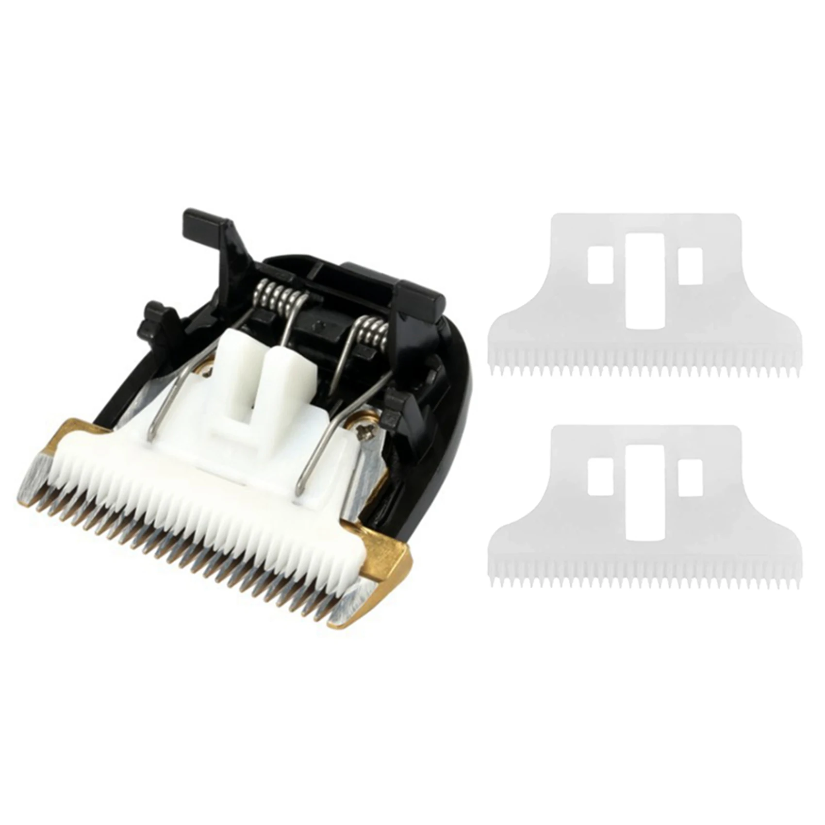 

2 Pcs Ceramic Cutter Blade Replacement Electric Hair Clipper Trimmer, Black & White