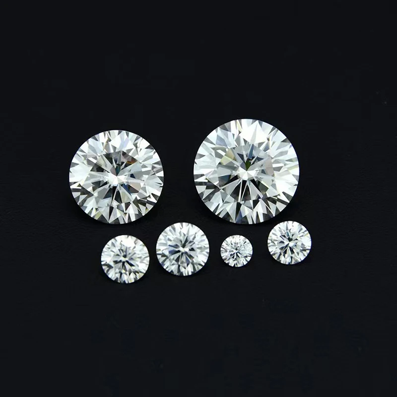 

Круглые незакрепленные камни муассанита VVS1 0,5-4 карата D Color, 9 сердец, 1 цветочный алмаз, стандартные драгоценные камни для рукоделия
