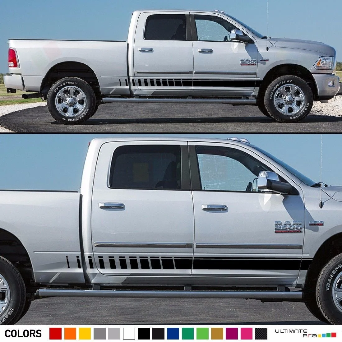 

Наклейка с боковой полосой для Dodge Ram 1500, 1 комплект/2 шт.