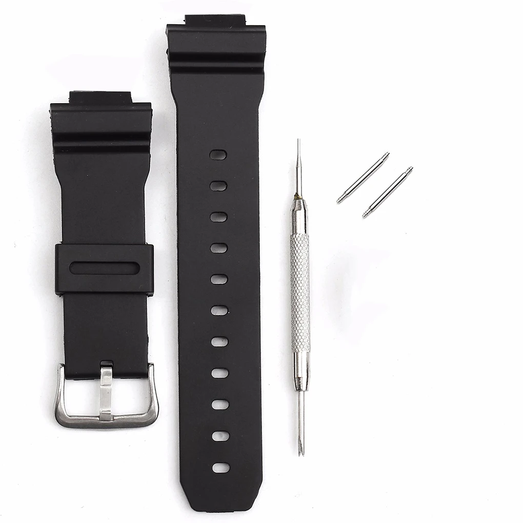 

Ремешок для часов компактный размер силиконовый ремешок металлическая пряжка запасная часть прочная конструкция ремешки для часов резино...