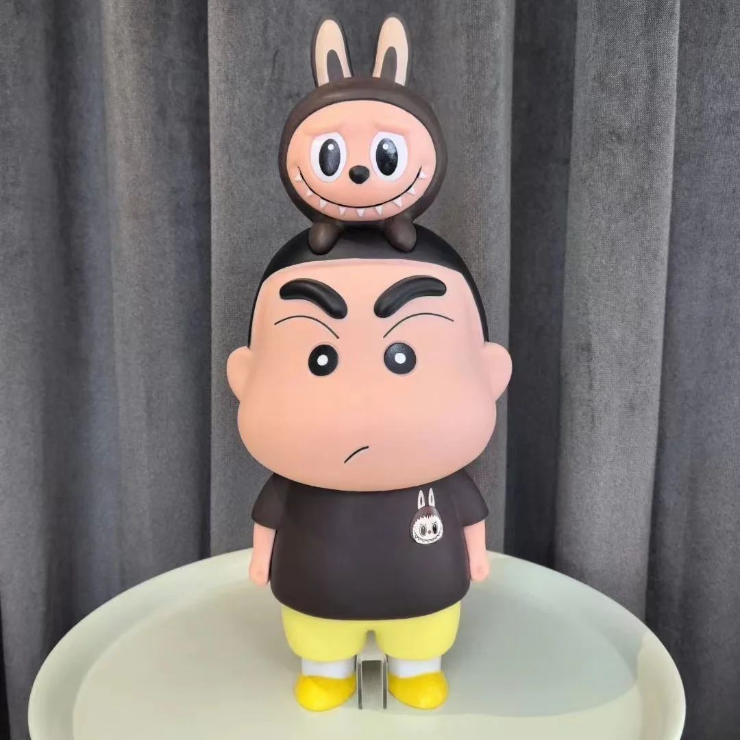 Аниме фигурки Crayon Shin-Chan Labubu 42 см кавайная лабубу Xiaoxin нохара Shinnosuke ПВХ модельные