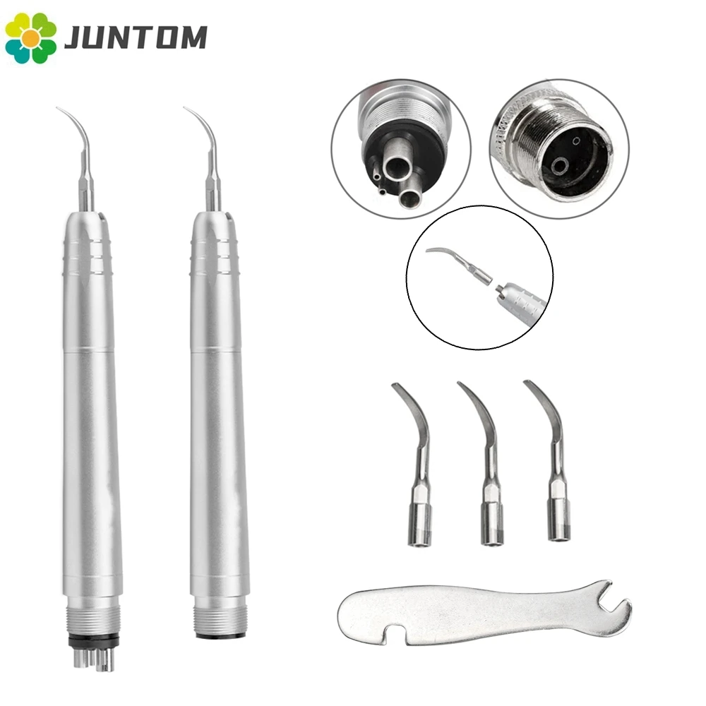 

Dental Ultrasonic Air Scaler with 3 Tip G1 G2 P1 Frequency Pneumatic Scaler 2/4 Hole Calculus Remover Cleaning Tooth Dentist Kit