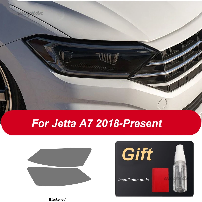 

2 шт. защитная пленка для автомобильных фар, прозрачная черная наклейка из ТПУ для Volkswagen Jetta VW MK6 A6 MK7 A7, аксессуары