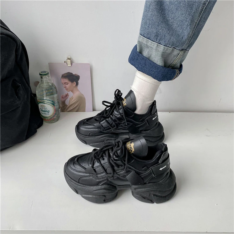 2023 Autumn Women's Flat Sports Shoes Breathable Women's Thick Sole Shoes Sports Shoes Women's Sports Shoes Zapatillas