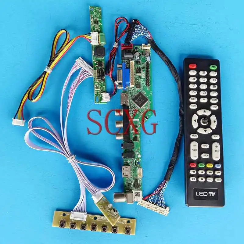 LCD Matrix Analog TV Controller Board For M240HTN01 M240HVN01 M240HVN02 1920*1080 HDMI-Compatible 30 Pin LVDS 24" Kit USB VGA AV