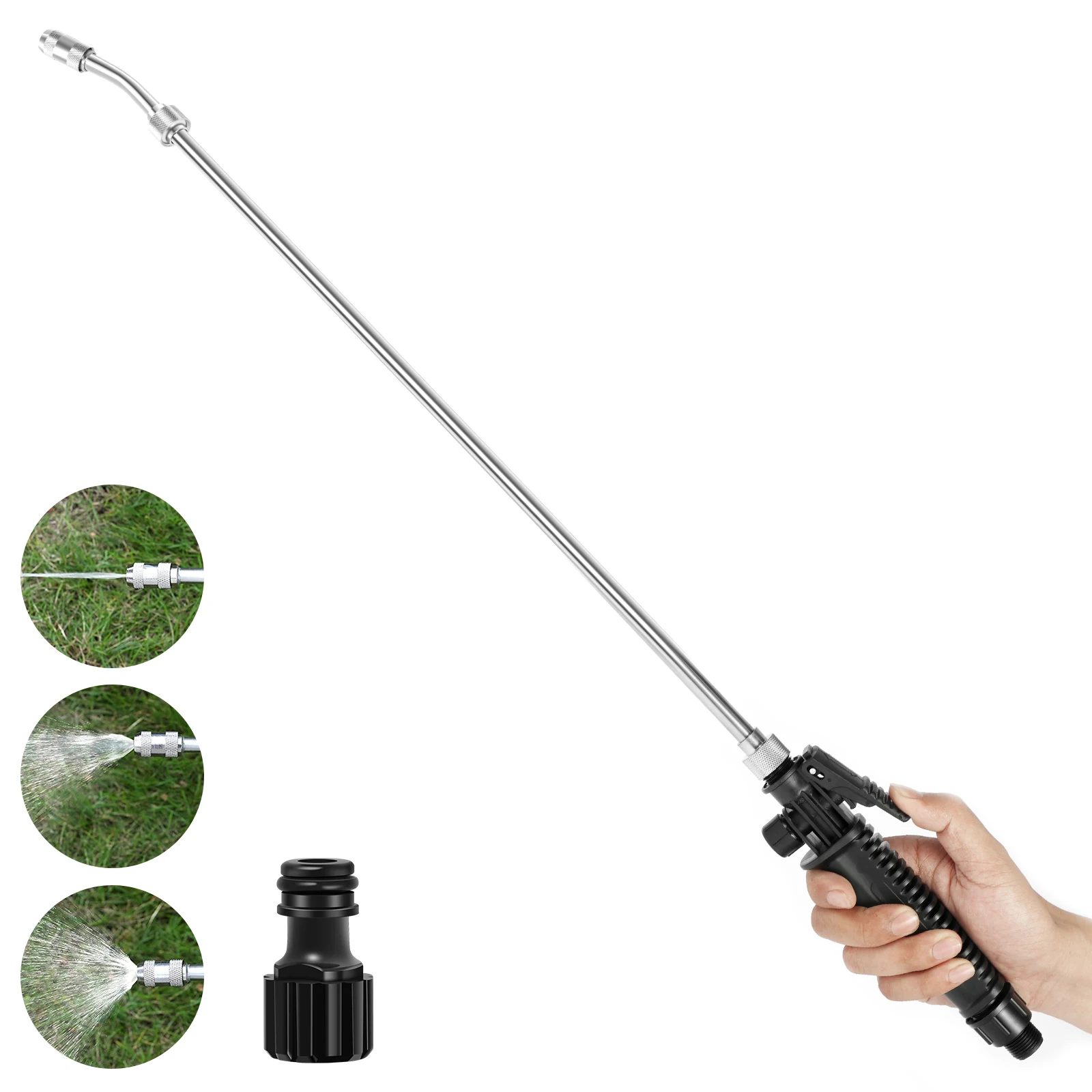 

28 Inches Sprayer Wand High Pressure Sprayer Wand Stainless Steel Wash Sprayer Universal Portable Watering Sprayer Car Cleaning