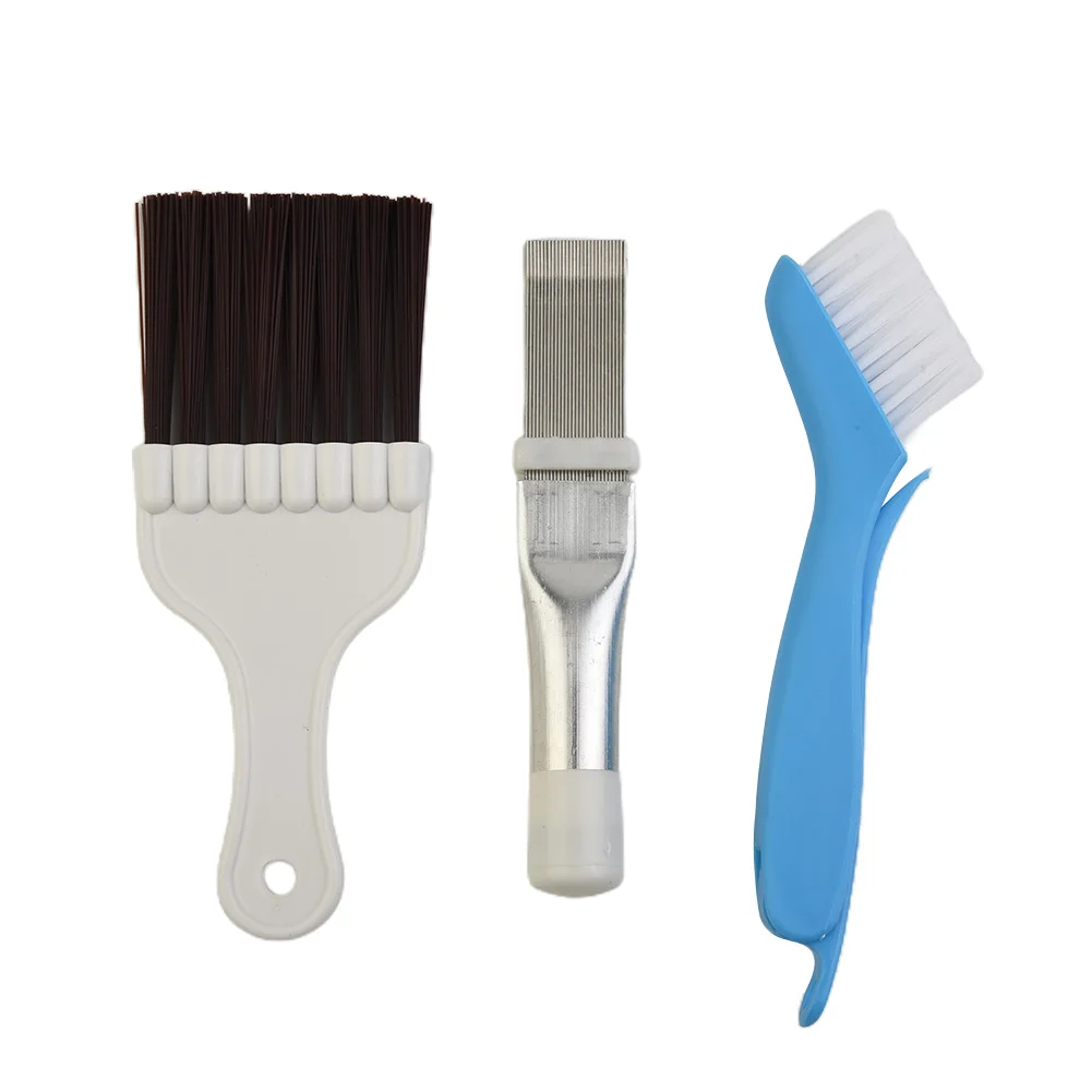 

Condenser Fin Comb+Brush Set Radiator Fin Stainless Steel Straighten 3Pcs/Set Accessories Accessory Cleaning Brush