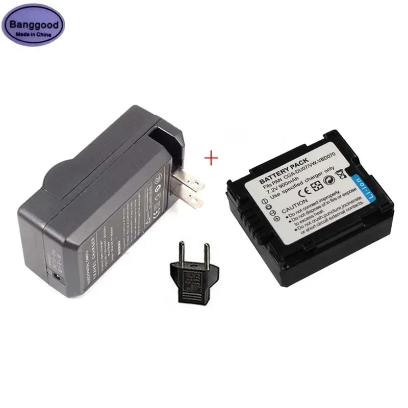 Аккумулятор для камеры VW-VBD070 VWVBD070 900 мАч + зарядное устройство переменного тока