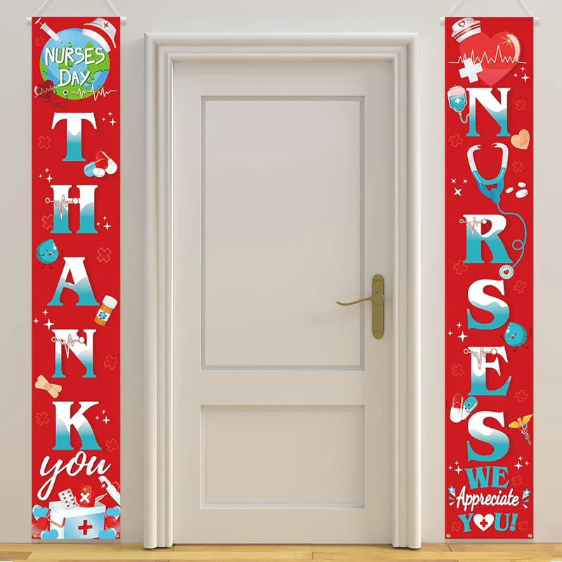 Дверной Баннер Занавеска Для Дня Медсестер Вечерние Подвесные Флаги Дверные