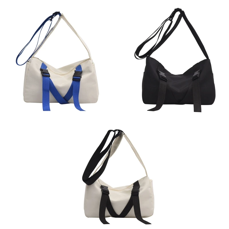 

63HC Fashion Contrast Color Women's Crossbody Bags Casual Young Student Bookbag