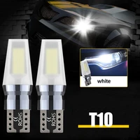 2pcs t10 w5w led bulbs car light cob chip clearance wedge license doom parking lamp drl 12v 6000k car styling accessories