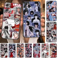 inuyasha comic cartoon for xiaomi redmi note 10s 10 9t 9s 9 8t 8 7s 7 6 5a 5 pro max soft black phone case