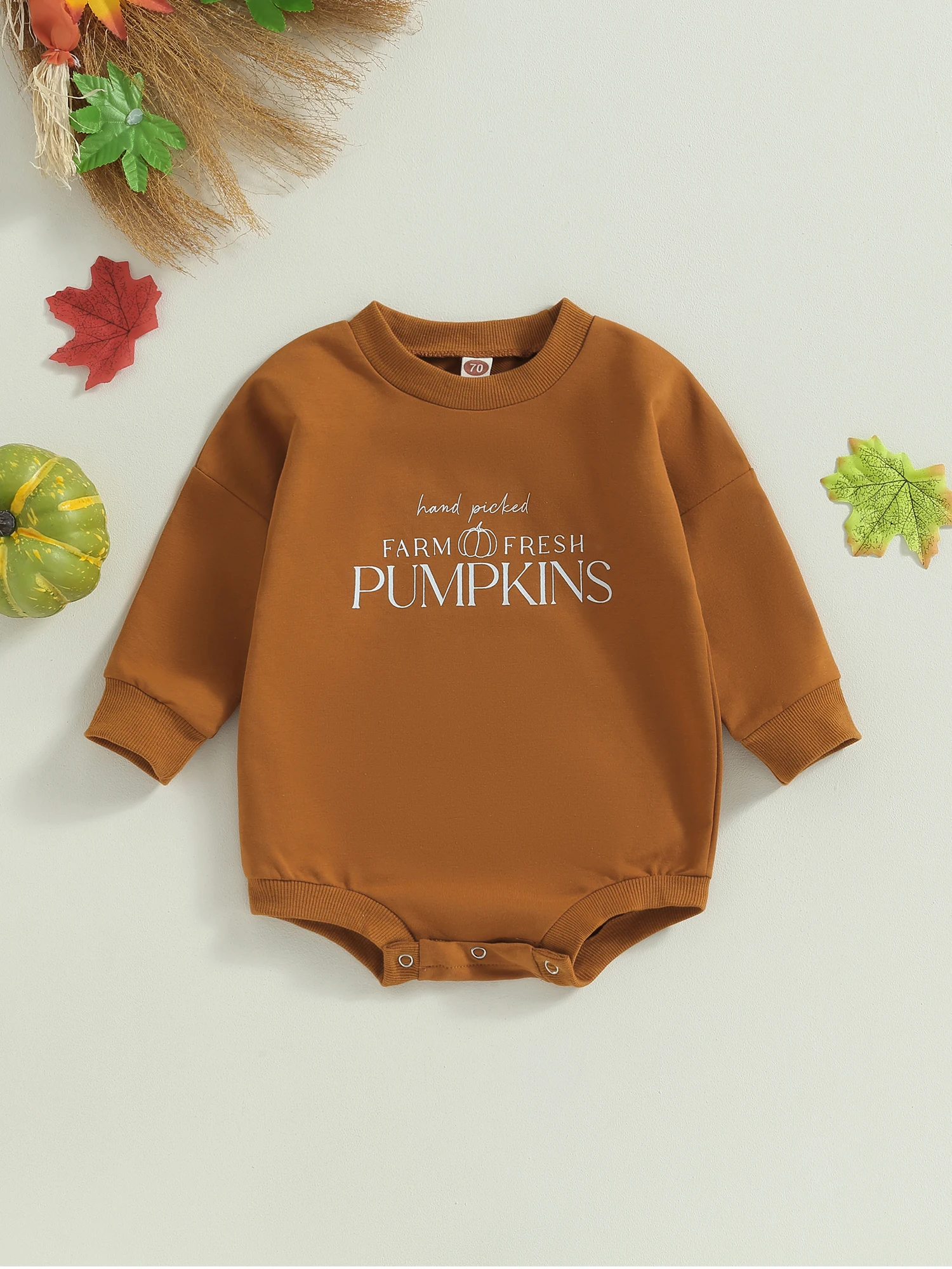 

Adorable Baby Boy Halloween Romper with Letter Print and Long Sleeves - Perfect for Trick-or-Treating and Costume Parties
