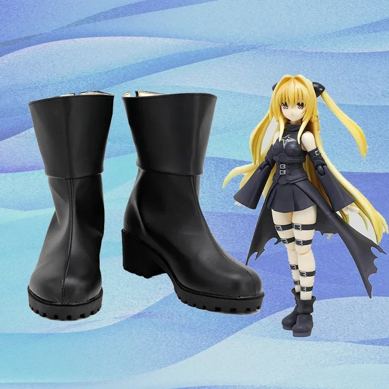 Аниме To Love-Ru Eve Косплей Костюм Золотая Тьма Konjiki No Yami Униформа Одежда Парик Для