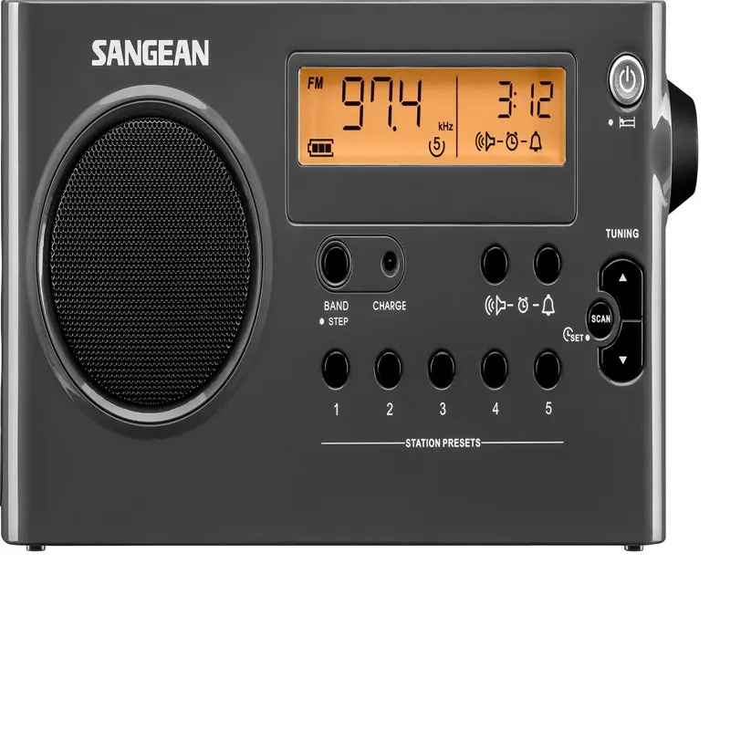 

Dreamy Gray-Black Digital Tuning Portable Radio with Sleep & Snooze Alarm for Sweet Dreams.