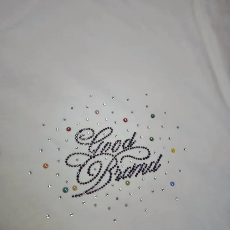 Фото Футболки GOODBRAND с принтом Broken Rhinestone Galaxy, летние хлопковые футболки с круглым вырезом и короткими рукавами для мужчин и женщин, повседневная уличная одежда, топы, футболки №3