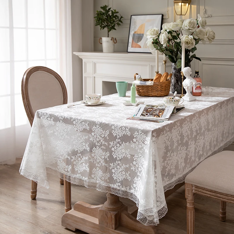 

Dressing Table cloth manteles Crochet Lace Tablecloth Tea Table cover Rectangular Desk Cover Covering