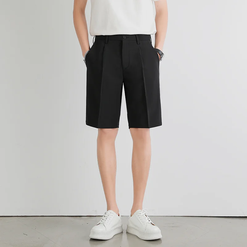 

Летняя тонкая верхняя одежда 2022, свободные подходящие ко всему Костюмные брюки, пятиконечные повседневные деловые мужские шорты