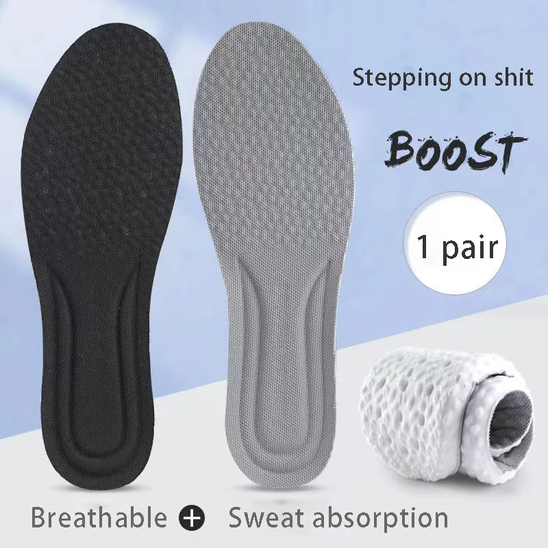 Купи 1 Pair Orthopedic Memory Foam Sport Insoles for Shoes Sole Cushion Running Comfortable and Breathable Deodorization PU Soft Pad за 206 рублей в магазине AliExpress