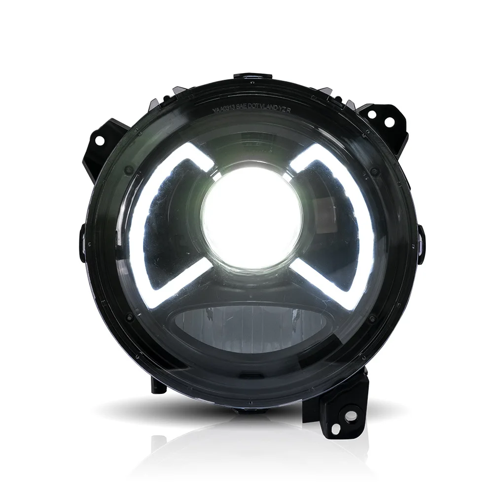 

Head Lamp For Jeep Wrangler LED Headlight 2018 - 2021 DRL Turn Signal Angel Eye LED Dual Beam Lens LED Headlight Assembly