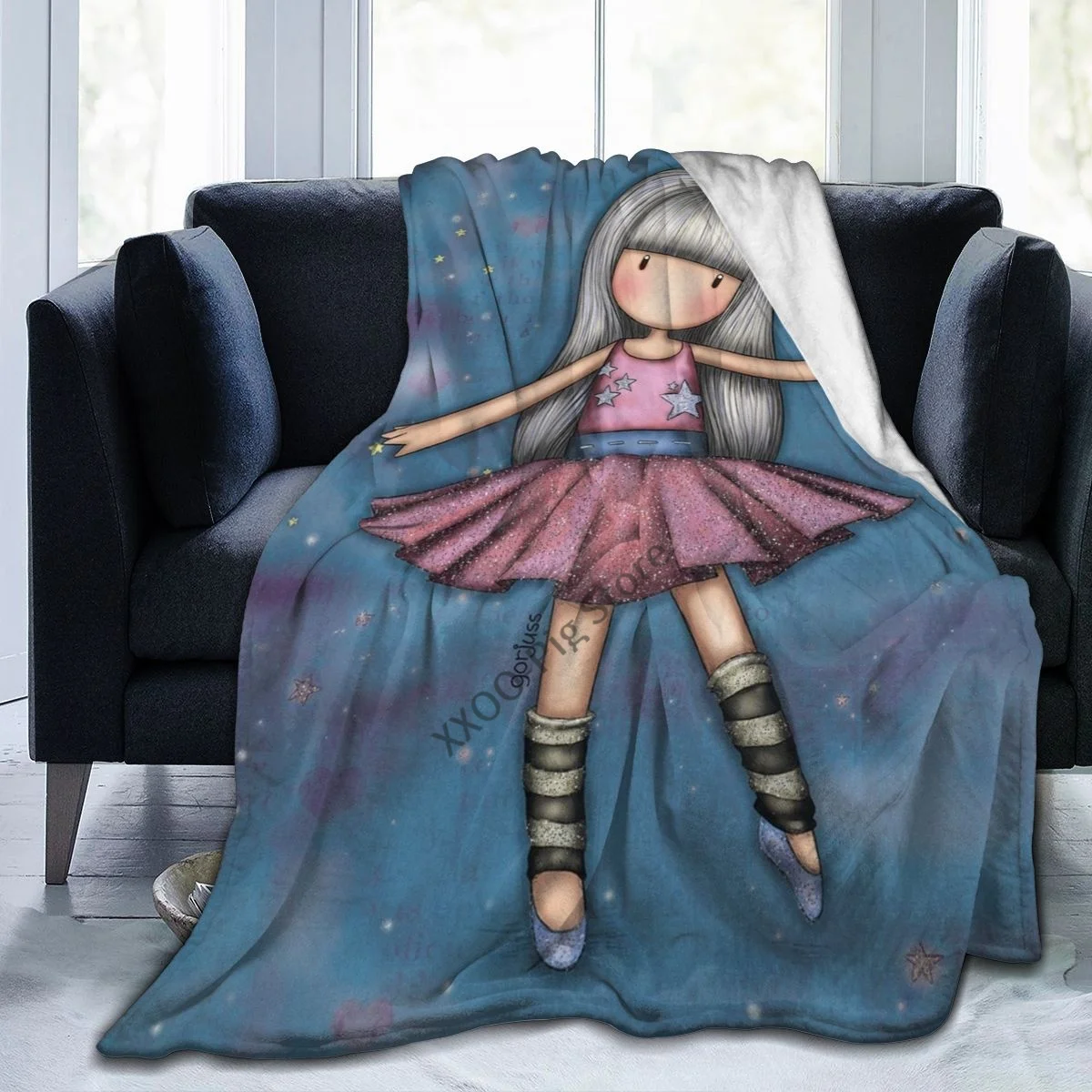

Coque Art Cartoon Santoro Gorjuss Throw Blanket Fuzzy Warm Throws for Winter Bedding 3D Printing Soft Micro Fleece Blanket GUN-5