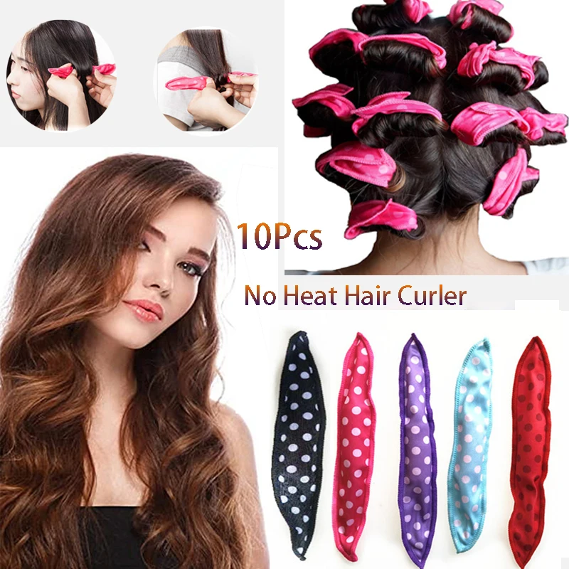 

Curling Iron Hair Curler No Heat Soft Sponge Magic Curly Hair Products No Clip Hair Rollers Curlers DIY Styling Tools