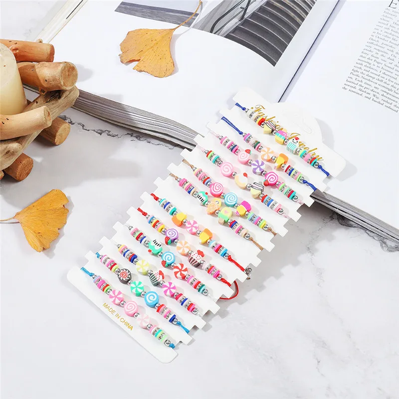 12 шт./партия плетеные браслеты с мороженым