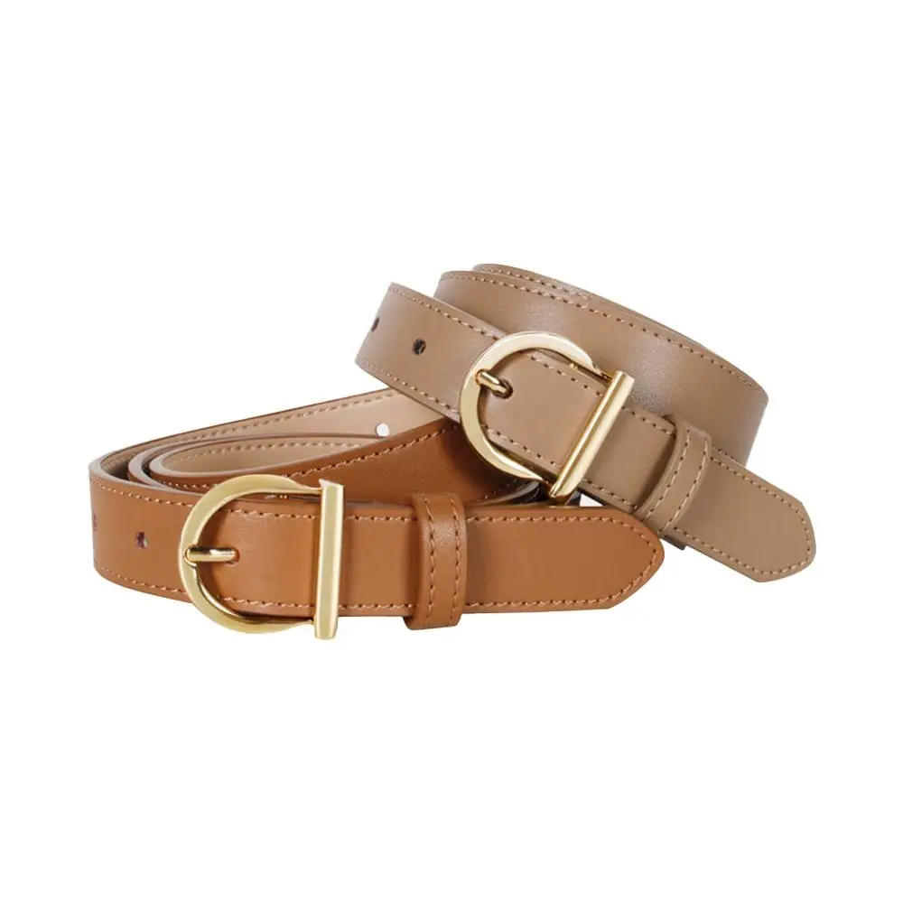 Fashion Metal Buckle Waistband For Women Vintage Genuine Leather Belt For Wild Skirt Apparel Accessories