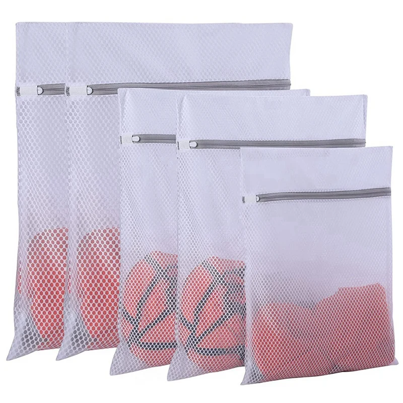 

5 шт., многоразовые сетчатые мешки для стирки белья