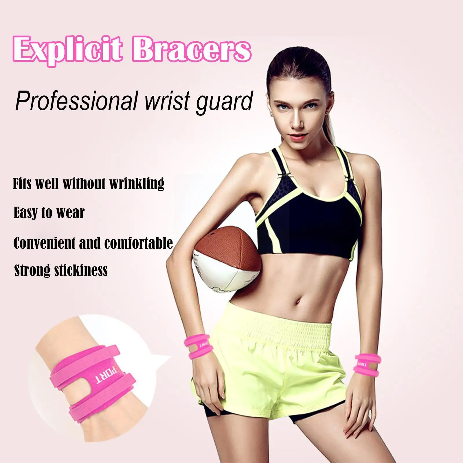 

1 Pair Sports Wrist Strap Yoga Stretch Compression Tfcc Elastic Basketball Support Wrist Strap Protector Wrist Fix Tendon Z5t5