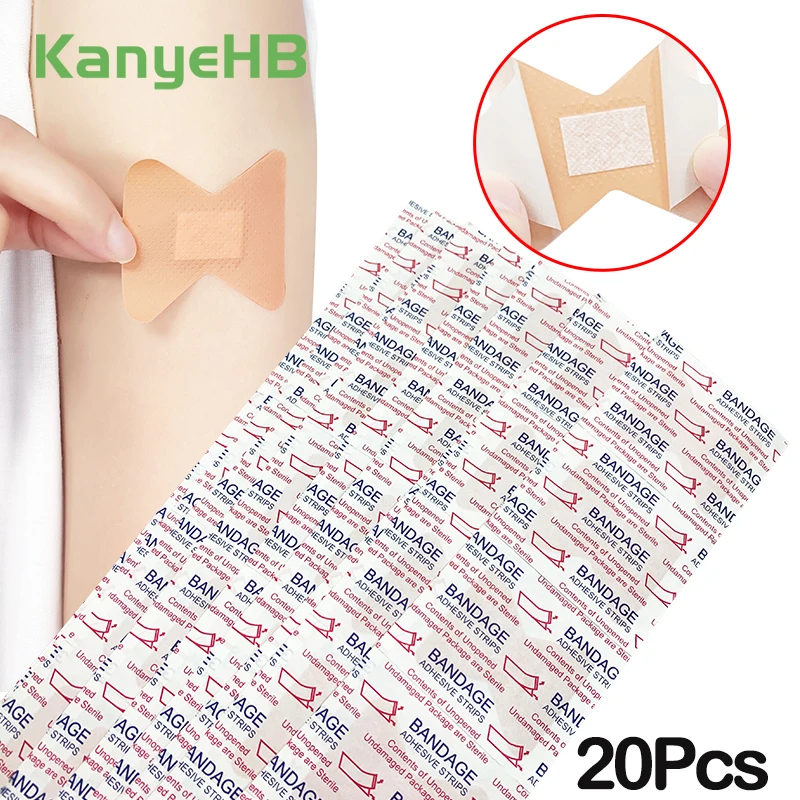 

20Pcs First Aid Waterproof Hemostasis Band-Aids Sterile Hypoallergenic Extra Flexible Breathable Wound Protect Sticker A1359