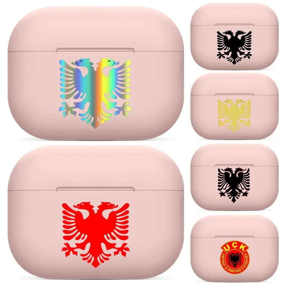 

Чехол с албанским флагом для Airpods 1 2 pro, защитный чехол для беспроводных Bluetooth наушников, чехол для Air Pods, чехол для air pod, милый розовый ge
