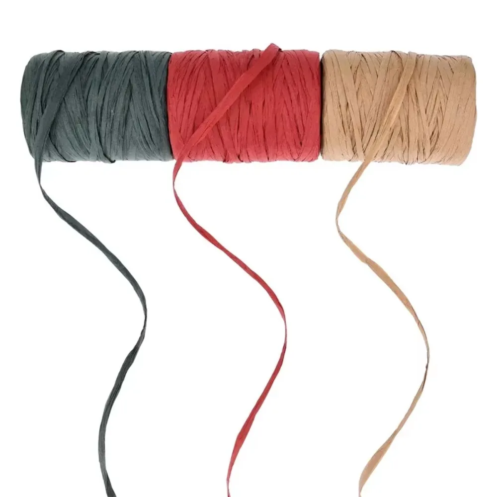 Лента из рафии красная зеленая натуральная 3 рулона 984 фута 328 футов в рулоне